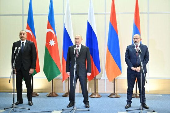 Vladimir Putin, İlham Əliyev və Nikol Paşinyan bəyanat imzalayıblar   YENİLƏNİB + FOTO