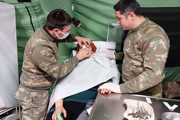 Hərbi tibb personalımızın Kahramanmaraşda fəaliyyəti davam edir   FOTO