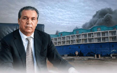 Bazarı bağlandı, oteli yandı –