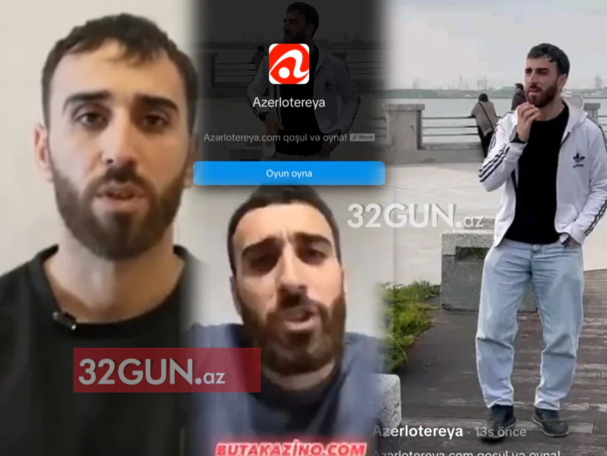Qanunsuz mərc oyunlarına görə saxlanılan "tiktoker" "Azərlotereya"nın REKLAM SİMASI OLDU