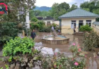Qəbələdən sel keçdi, məscidin həyətini su basdı -
