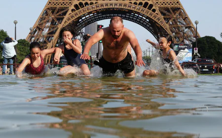 Parisdə istilər: