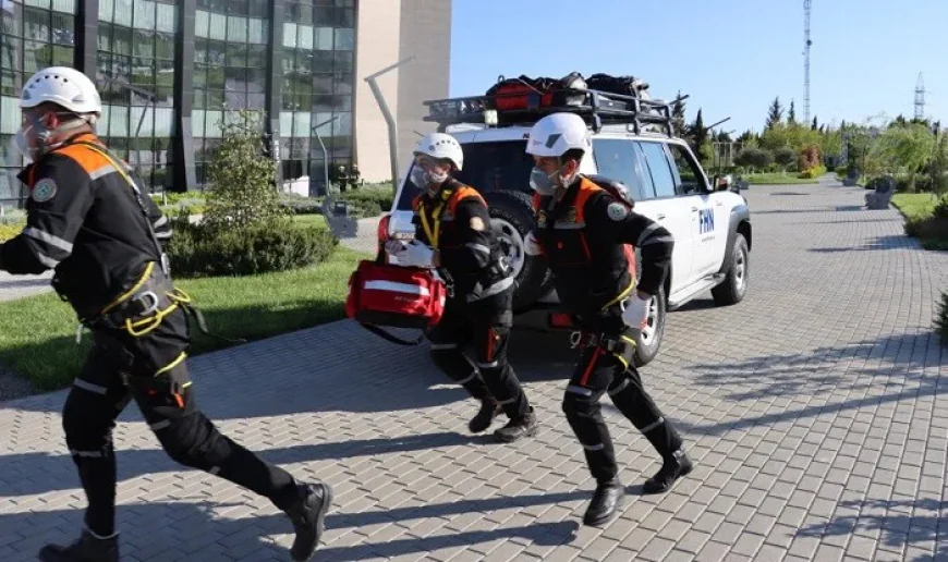 Mingəçevirdə böyük ticarət mərkəzində yanğın baş verib -