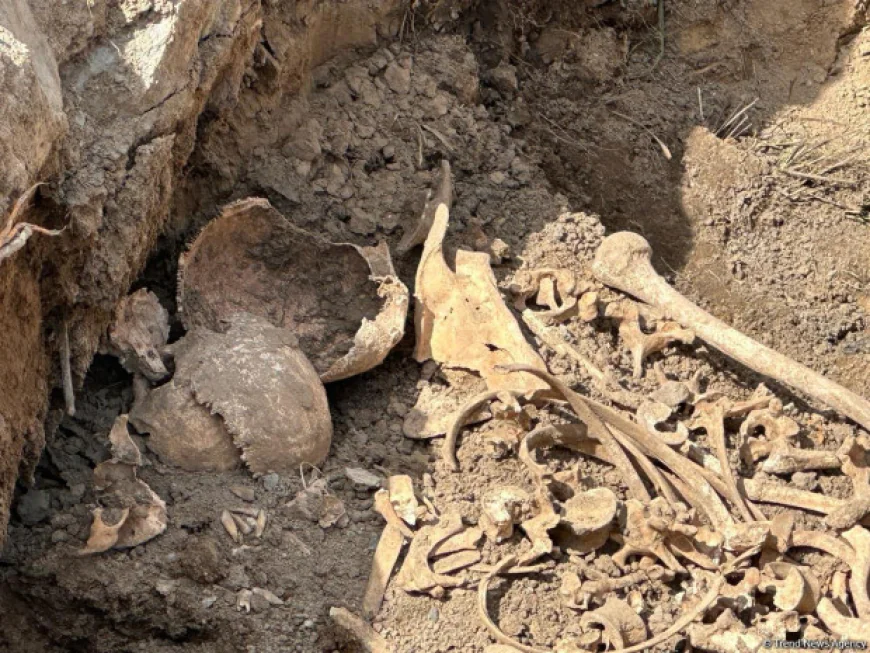 Ağdamda qazıntı zamanı insan skeletinə bənzər qalıqlar tapılıb