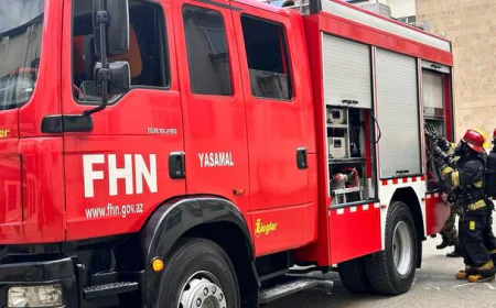 Bakıda güclü yanğın başladı