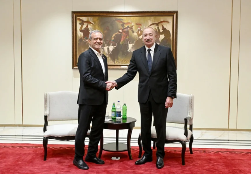 İlham Əliyev və Məsud Pezeşkian Bişkekdə Azərbaycan-İran münasibətlərini müzakirə ediblər-