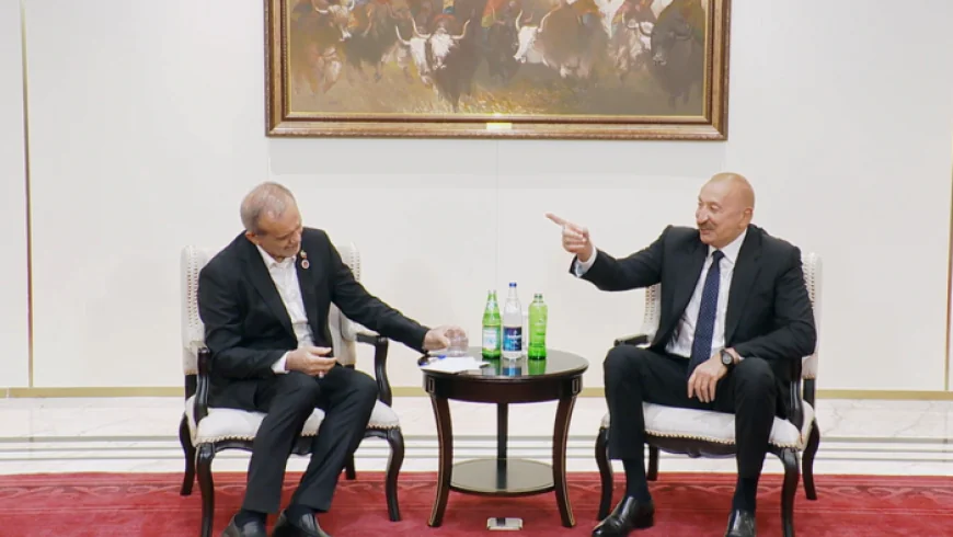 İlham Əliyev Bişkekdə Məsud Pezeşkianı “İstisu” ilə qonaq etdi-