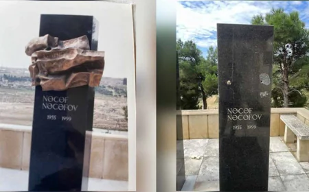 Mərhum jurnalistin məzarından oğurlanan barelyef hissələrə doğranmış halda aşkarlanıb-