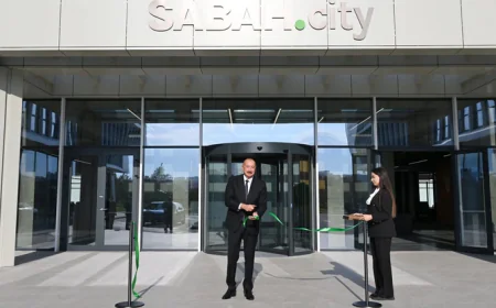 İlham Əliyev “SABAH.city” innovasiya şəhərciyinin açılışında –