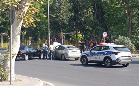 Mingəçevirdə iki avtomobil toqquşub-