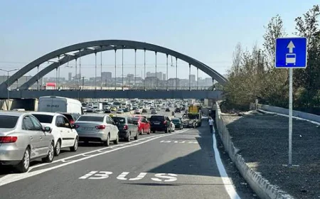 Bakı-Sumqayıt yolunda yeni avtobus zolağı: hərəkət məsafəsi 1,1 kilometrdən 100 metrə endirildi