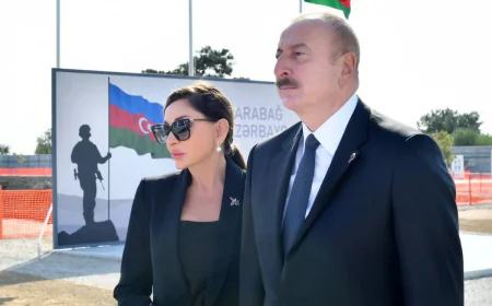 Prezident və birinci xanım Anım Günündə Zəfər parkını ziyarət etdilər