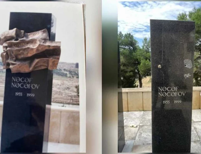 Mərhum jurnalistin məzarından oğurlanan barelyef hissələrə doğranmış halda aşkarlanıb-