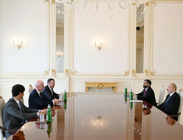 İlham Əliyev FIFA prezidenti Canni İnfantinonu qəbul edib-