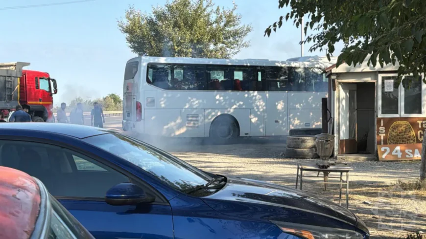 Sərnişin avtobusu YANDI: