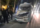 Yevlaxda sərnişin avtobusu və 4 avtomobil toqquşdu: Xəsarət alan var