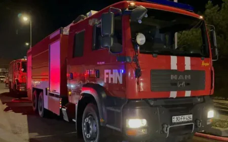 Xaçmazda mağaza yandı -