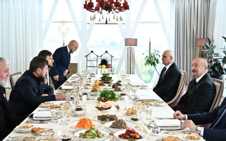 Prezident İlham Əliyev Ramzan Kadırovla bir araya gəldi — Birgə nahar etdilər-