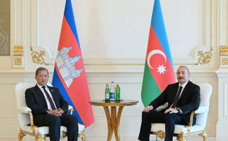 İlham Əliyev Kambocanın Baş naziri ilə məhdud tərkibdə görüş keçirdi-