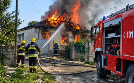 Mingəçevirdə fərdi həyət evi yanır
