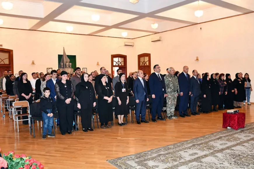 Üç şəhidin xatirəsinə həsr olunan anım mərasimləri keçirilib-